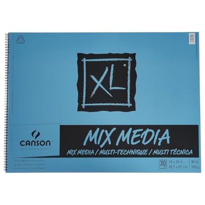 Canson XL Mix Media Pad 18X24 - size: 18x24, style: Mixed Media