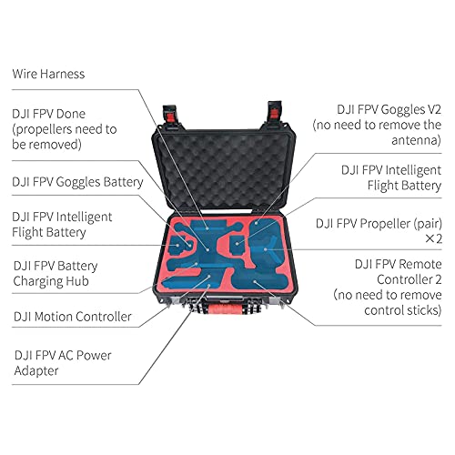 PGYTECH DJI FPV Safety Carrying Case IP67 Waterproof Safety Carrying Case Compatible with DJI FPV Set