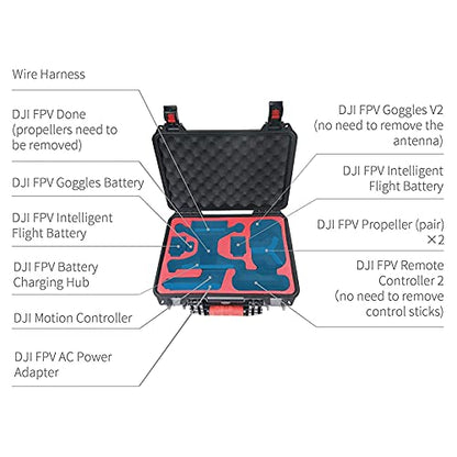 PGYTECH DJI FPV Safety Carrying Case IP67 Waterproof Safety Carrying Case Compatible with DJI FPV Set