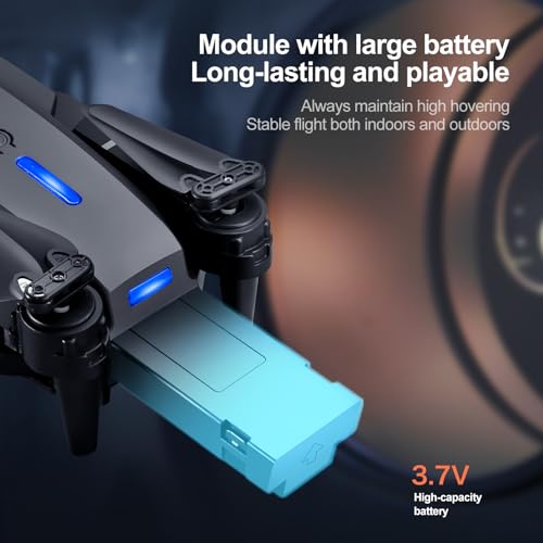 E99max Drone with Screen Controller, Black Carrying Case, 2Batteries - color: White - 2 batteries