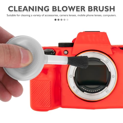 Lens Blower Brush Set 2 in 1 Dust Remover for Camera Lenses Mobile Phone Lenses Computers Keyboards Optics and Electronics Detachable Brush for Easy Storage
