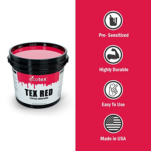 Ecotex® Tex-Red Pre-Sensitized Screen Printing Emulsion, Photo Emulsion,Pt - size: Pint - 16 oz.