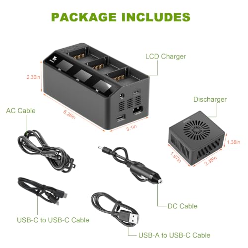 230W LCD Multifunction Battery Charger for DJI Mavic 4 Pro Drone