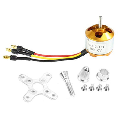 QWinOut A2212 1000KV Brushless Outrunner Motor 13T with 3.5mm Male Banana Bullet for RC DIY Aircraft Multi-Copter Quadcopter Drone (4 Pcs)