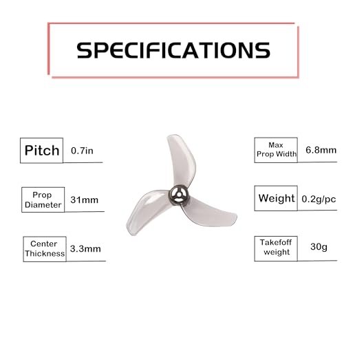 Gemfan 1207 3-Blade Propellers with 1.0mm Shaft for FPV Drone(Gray+Blue) - color: Gray+blue
