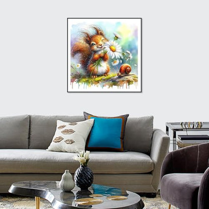 Acudotr Squirrel Diamond Art Kits for Adults, DIY Home Decor, 12x12 Inch