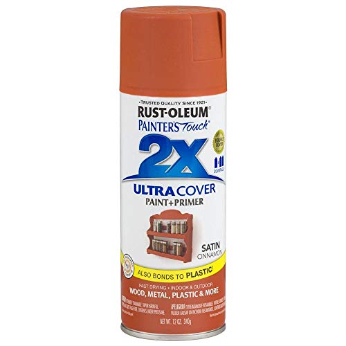 Rust-Oleum 249084 Painter's Touch 2X Ultra Cover Spray Paint, 12 oz, Satin Cinnamon