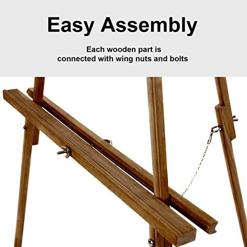 Falling in Art 65" A-Frame Wooden Tripod Easel Stand (Brown) - color: Brown-1 Pack