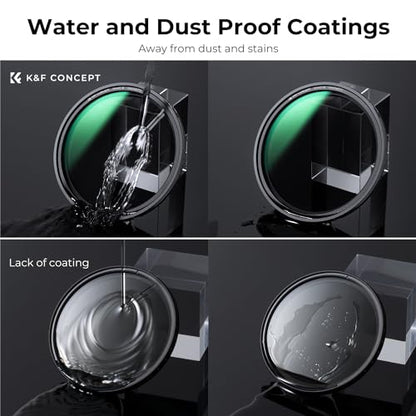 K&F CONCEPT 82mm Magnetic Variable ND Lens Filter ND8-ND128+Magnetic Ring - size: 82mm