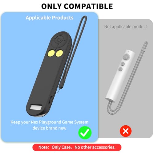 Silicone Remote Cover for Nex Playground Remote with Lanyard (Black) - color: Black