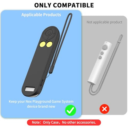 Silicone Remote Cover for Nex Playground Remote with Lanyard (Black) - color: Black