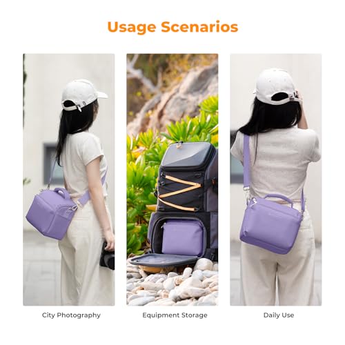 K&F CONCEPT Camera Sling Bag Small Crossbody Case - color: 08-Purple