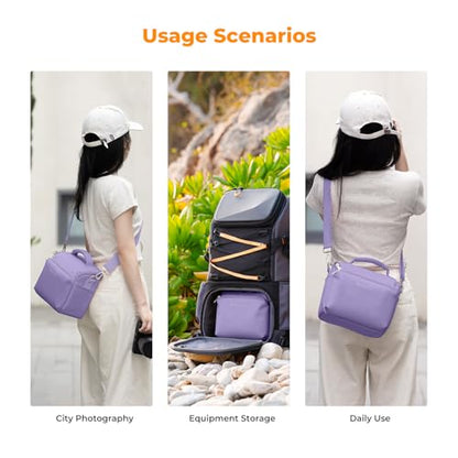 K&F CONCEPT Camera Sling Bag Small Crossbody Case - color: 08-Purple