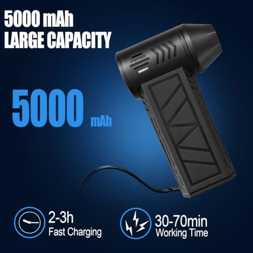 Compressed Air Duster, 130000 RPM Electric Air Duster, for Keyboard, Car