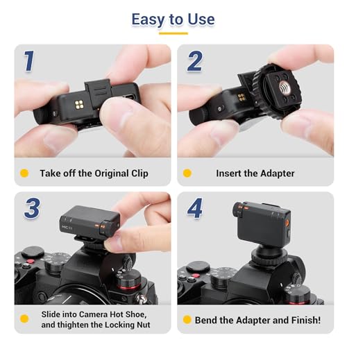 JJC Cold Shoe Mount Adapter for DJI Mic Mini / Mini 2 2S, Stable Anti-Slip - size: for DJI Mic Mini / Mini 2 2S Only