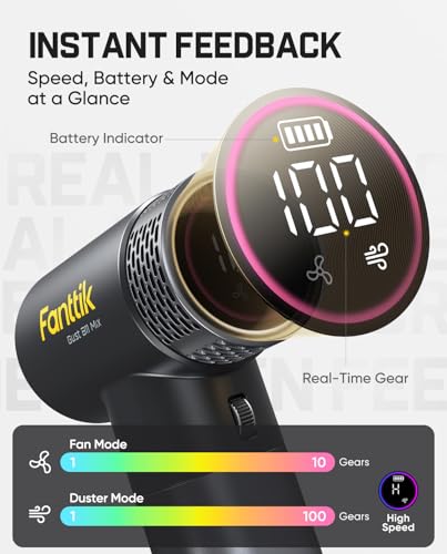 Fanttik Gust B11 Mix 2-in-1 Electric Air Duster & Portable Fan, Multi-Use