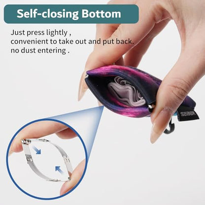 SEIBER Microfiber Eyeglass Cleaning Cloth with Pouch Keychain, 3PCS, Black - color: Black 3pcs