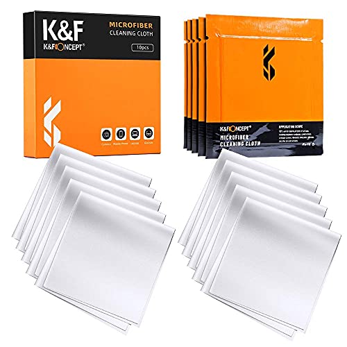 K&F Concept Microfibers Cleaning Cloths 30 Pack Individually Vacuum Wapped for Camera Lens/iPhone/Computer/iPad/LED Screen