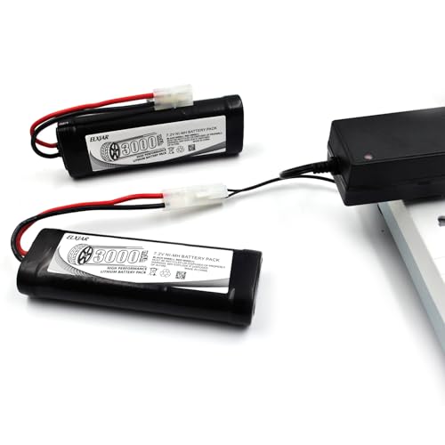 (2-Pack) 7.2V 3000mAh Ni-MH Battery with Tamiya Plug for RC Models - color: 7.2V 3000mAh Tamiya Plug