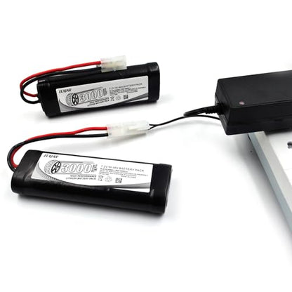 (2-Pack) 7.2V 3000mAh Ni-MH Battery with Tamiya Plug for RC Models - color: 7.2V 3000mAh Tamiya Plug
