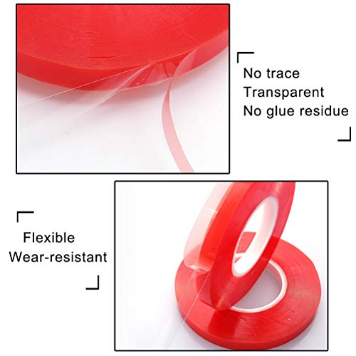 Pimoys Double Sided Phone Repair Tape, 2 Rolls, 2mm/3mm x 25m Clear