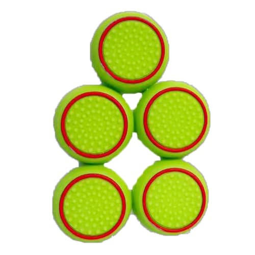 10 PCS Controller Thumbstick Caps Cover Replacement Silicone Touch Controller Rocker Cover for PS3 / PS4 / PS5 (5PCS Green with Red+ 5PCS Green with Blue