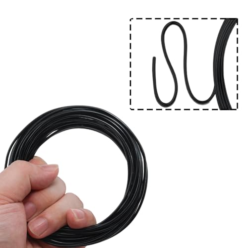 12Gauge(2mm) Aluminum Craft Wire, 33Ft Bendable Metal Wire, Black - color: Black, size: 2mm