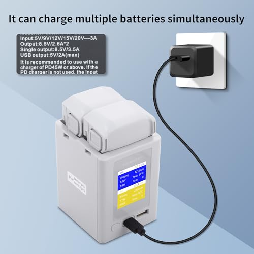 Mini3 Mini4 Pro Dual-Channel Battery Charger Two-Way Charging Hub