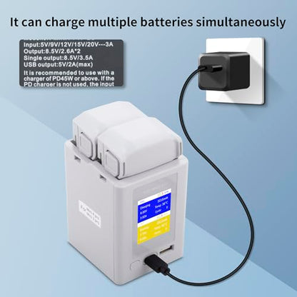 Mini3 Mini4 Pro Dual-Channel Battery Charger Two-Way Charging Hub