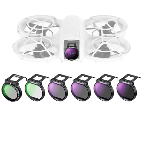 Neewer ND Filter Set Compatible with DJI NEO, 6 Pack ND8/ND16/ND32/ND64/CPL/UV Neutral Density Circular Polarizer Drone Accessories Slim Multicoated HD Optical Glass, FL-N31 - size: Neo Metal, style: 6 Pack ND+CPL+UV