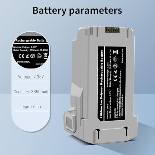 2-Pack Mini 3/Mini 4 Pro Battery, 3-Channel Charger Two-Way Charging Hub