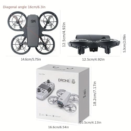 Drone with HD Camera Indoor Mini RC Quadcopter Drones for Adults, Grey - color: Grey + 2 batteries