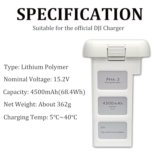 Phantom 3 Battery for DJI, 2 Pack 4500mAh-15.2V Intelligent Flight Battery for DJI Phantom 3/3 Pro/3 Advanced/3 4K/3 SE Drone Replacement - color: 2 pack