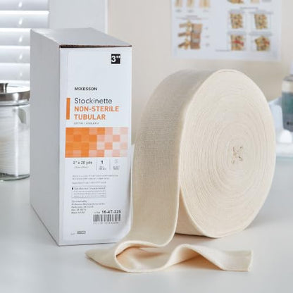 McKesson Stockinette, Non-Sterile, Cotton, Beige, Tubular, 3 in, 1 ct