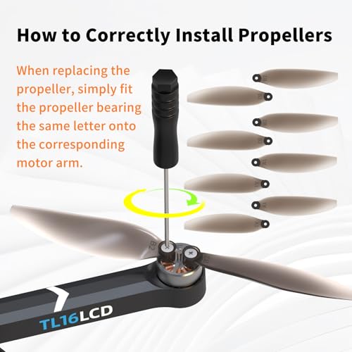 16 Pcs Drone Propeller Blades for K600GPS/K610/TL16LCD/TL16GPS Drone Props Accessories