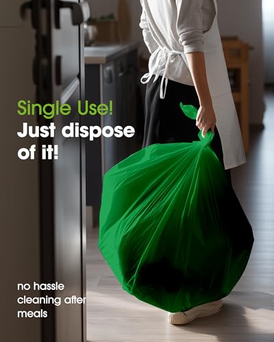 Pureegg Plastic Table Cloth Disposable 6 Pack, 54 x 108 Inch, Green - color: Green, size: 54" X 108" Rectangle