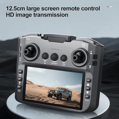 E88 PRO Drone with 4.92-Inch Screen Controller, 2 batteries. - color: White- 2batteries