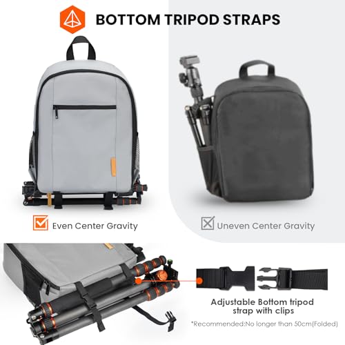 TARION Small Camera Backpack for Photographers Compact 12L Grey TB-S - color: Grey, size: Small