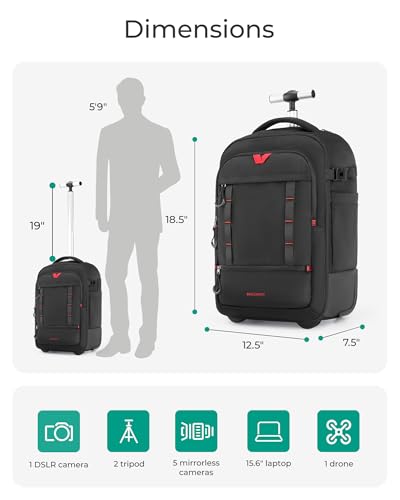 BAGSMART Camera Bag for DSLRs Professional Large Camera Backpacks - color: Grey
