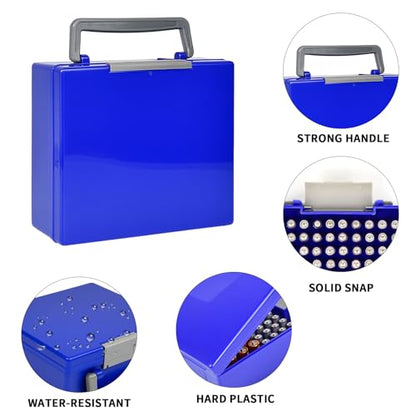 FULLCASE Battery Storage Organizer Holder Holds 72 AA AAA Batteries - color: Blue
