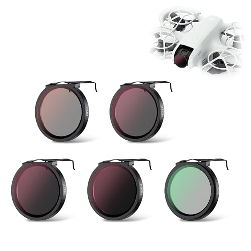 JJC ND Filter Kit for DJI NEO Drone, Multi-Coated 5-Pack (ND8 ND16 ND32 ND64 CPL) Filter with Ultra Lightweight Aluminum Frame - size: ND8+ND16+ND32+ND64+CPL
