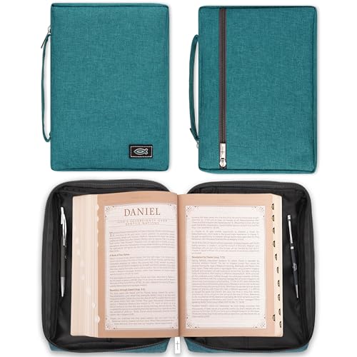 Christian Art Gifts Men & Women’s Polyester Bible Cover with Jesus Fish