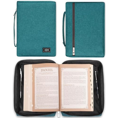 Christian Art Gifts Men & Women’s Polyester Bible Cover with Jesus Fish