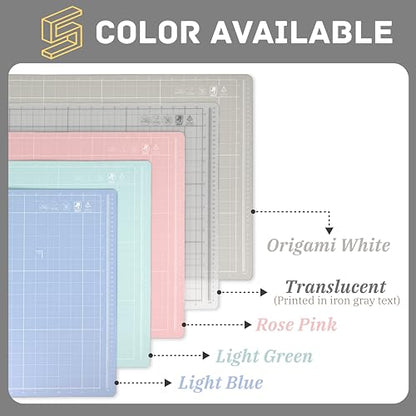 iMAT Flip Cutting Mat Note A2, Foldable, Double-Sided, Light Blue - color: Light Blue