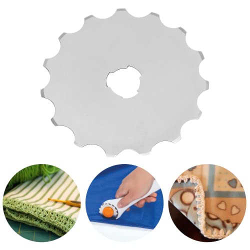 Watris Veiyi 45mm Rotary Cutter Blades for Crochet Edge Projects, Fleece