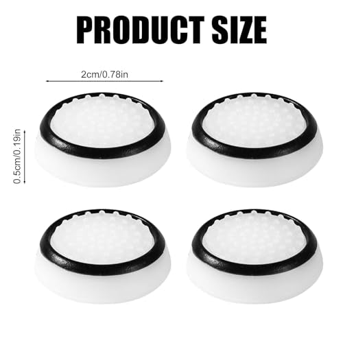 4pcs Thumb Grips Joystick Cap Cover for PS5 PS4 Xbox Series X/S Controller - color: white