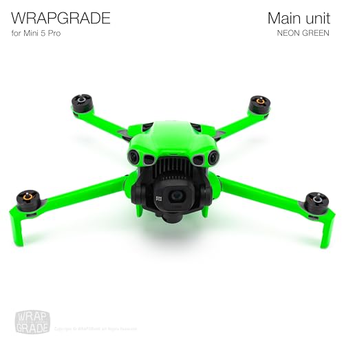 WRAPGRADE Skin Stickers Compatible with DJI Mini 5 Pro (Neon Green) - color: Neon Green