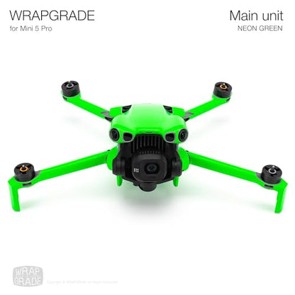 WRAPGRADE Skin Stickers Compatible with DJI Mini 5 Pro (Neon Green) - color: Neon Green