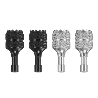 MECCANIXITY 2 Set Aluminum Controller Stick, Replacement Joystick Remote Controller Joystick Stick for Mini4 Pro Air3S Drone Remote Accessories, Black/Silver - color: Black/Silver