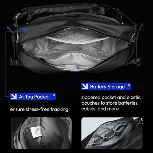 ULANZI 9L Camera Sling Bag, Water-Resistant Camera Case with Tripod Holder - size: Black 9L